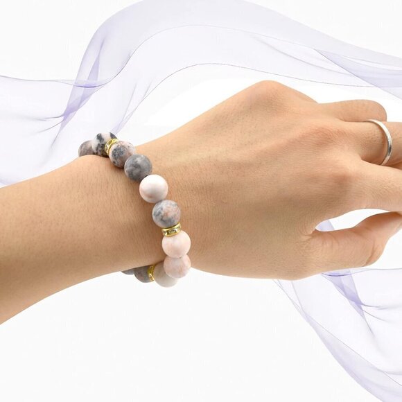 ✨Liagza Women Pink Chakra Beaded Crystals Healing Stones Bracelets Jewelry - Picture 4 of 6